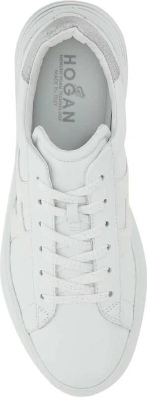 Hogan Witte Nappa Leren Rebel Sneakers White Dames