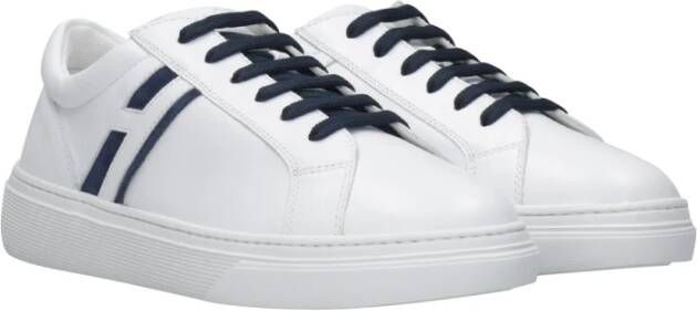 Hogan Stijlvolle witte leren sneakers White Dames