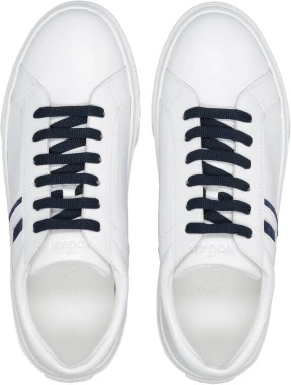 Hogan Stijlvolle witte leren sneakers White Dames