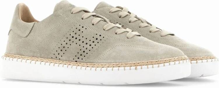 Hogan Stoere Beige Suède Sneakers Beige Heren