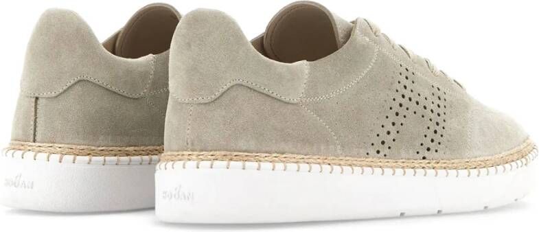 Hogan Stoere Beige Suède Sneakers Beige Heren