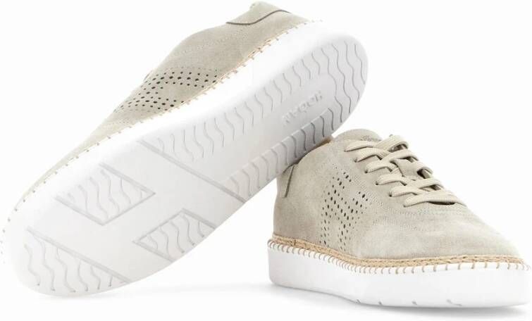 Hogan Stoere Beige Suède Sneakers Beige Heren