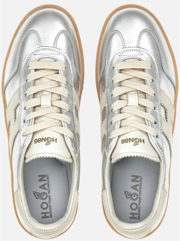 HOGAN Lage Sneakers Dames Cool Allacciato Maat: 42 Materiaal: Leer Kleur: Zilver - Foto 5