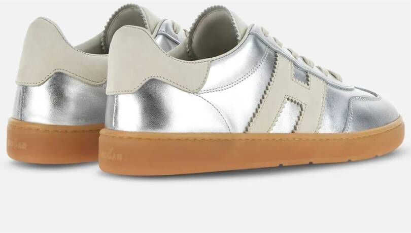 HOGAN Lage Sneakers Dames Cool Allacciato Maat: 42 Materiaal: Leer Kleur: Zilver - Foto 6