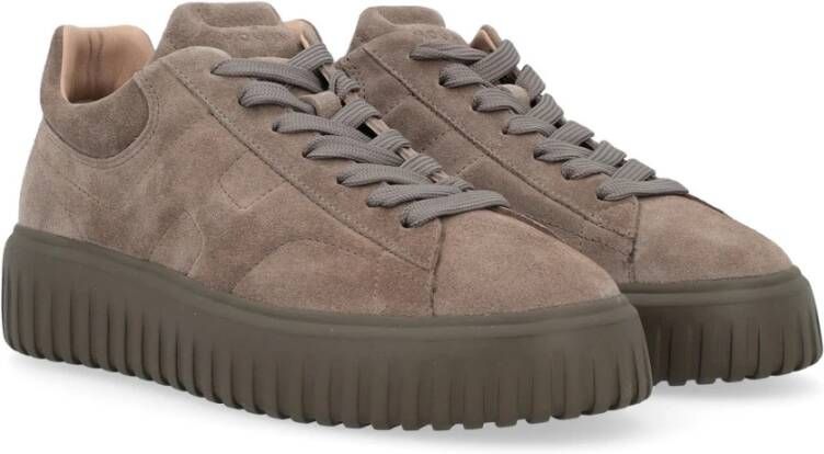 Hogan Strepen Allaccaito Mode Sneakers Brown Heren