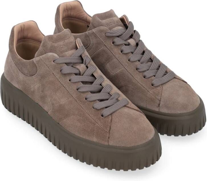 Hogan Strepen Allaccaito Mode Sneakers Brown Heren