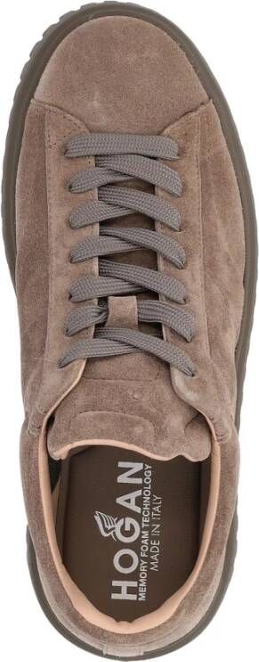 Hogan Strepen Allaccaito Mode Sneakers Brown Heren