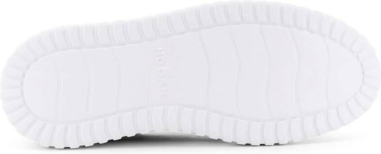 Hogan Strepen Leren Sneakers met Memory Foam White Heren