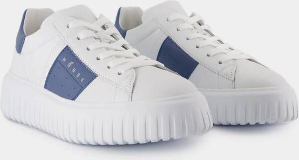 Hogan Strepen Leren Sneakers Wit White Heren