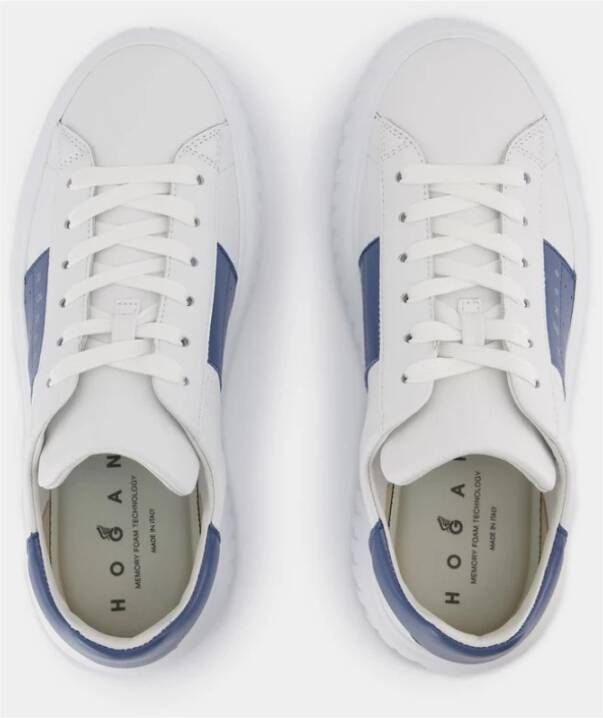 Hogan Strepen Leren Sneakers Wit White Heren