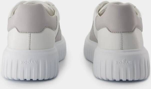 Hogan Strepen Leren Sneakers Wit White Heren