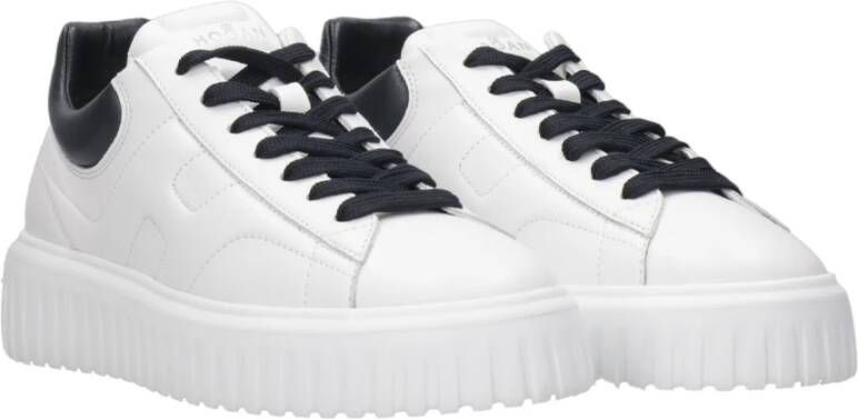 Hogan Strepen Leren Sneakers Wit White Heren