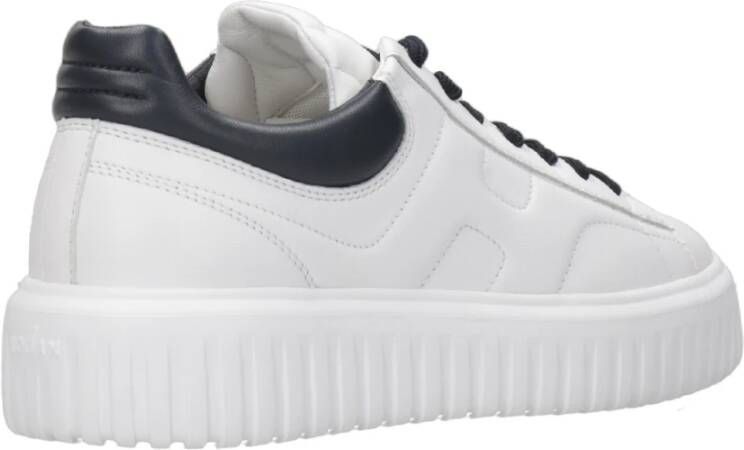 Hogan Strepen Leren Sneakers Wit White Heren