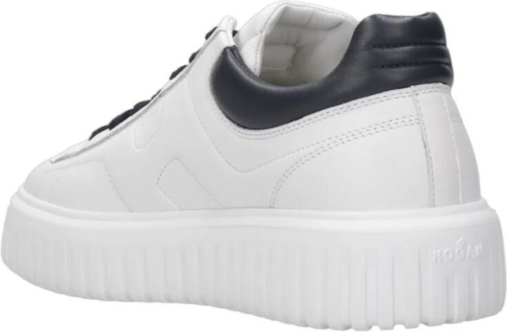 Hogan Strepen Leren Sneakers Wit White Heren