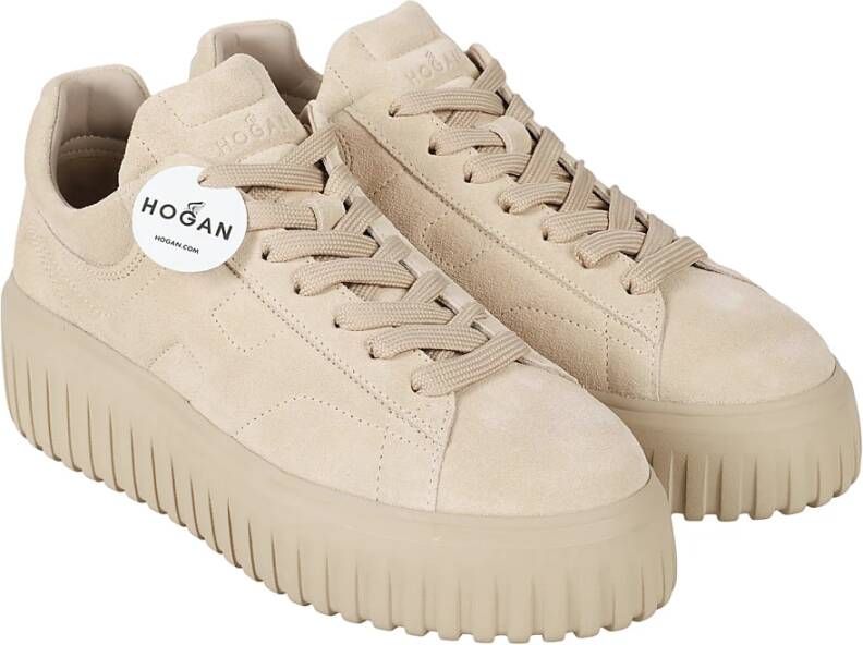 Hogan Strepen Sneakers Beige Dames