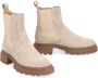 Hogan Suede Chelsea-laarzen met elastische inzetstukken Beige Dames - Thumbnail 2