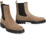 Hogan Suede Chelsea Laarzen met Elastische Inzetstukken Beige Heren - Thumbnail 2