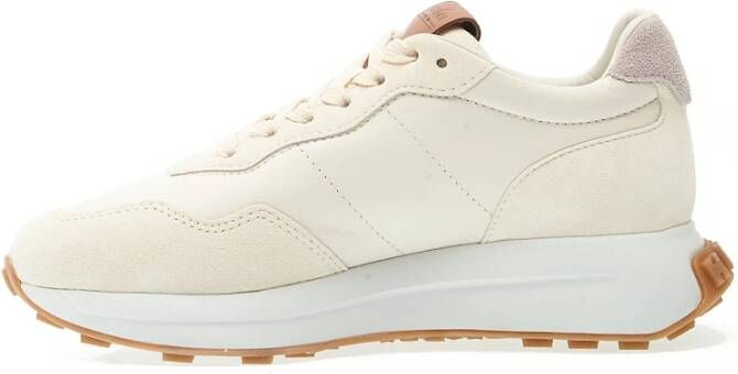 Hogan Suède en leren hardloopschoenen Beige Dames