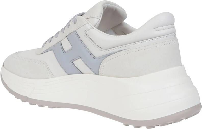 Hogan Suède en leren Ivory Sneakers White Dames