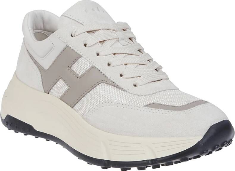 Hogan Suède en Technische Stof Sneakers White Dames