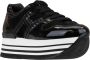 Hogan Suède Leren Glitter Sneakers Dames Vetersluiting Black Dames - Thumbnail 2