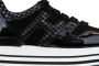 Hogan Suède Leren Glitter Sneakers Dames Vetersluiting Black Dames - Thumbnail 5