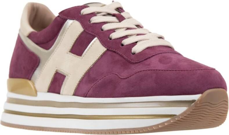 Hogan Suède Leren Veterschoenen Multicolor Dames