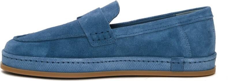 Hogan Suede Slip-On Jeans Schoenen Blue Dames