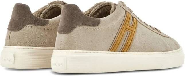 Hogan Suede Sneakers H365 in Tortora Kleur Beige Heren