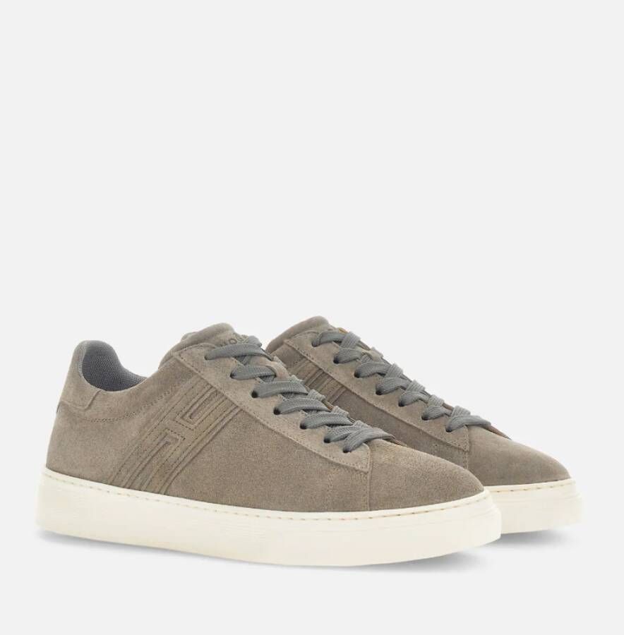 Hogan Suède Sneakers met Verwijderbare Fussbett Beige Heren