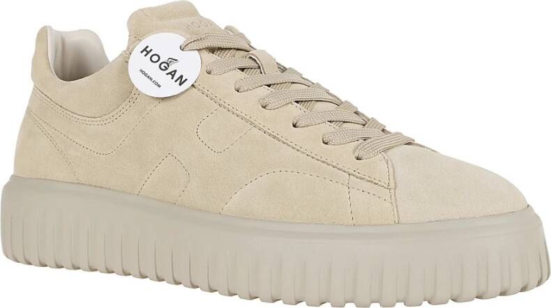 Hogan Suede Sneakers Nude & Neutrals Beige Heren