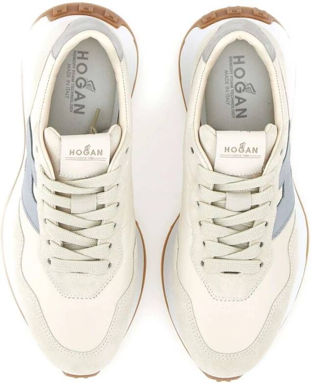 Hogan Suède Trainers Room Suiker Retro Stijl Beige Dames