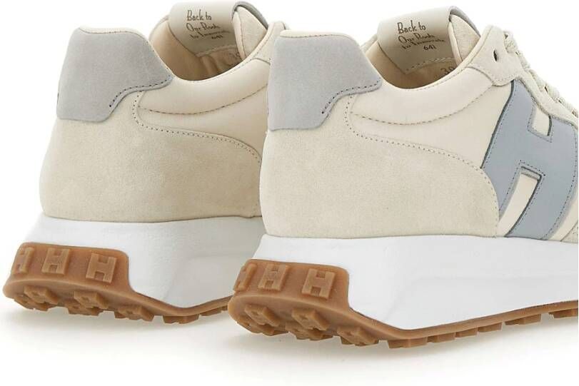 Hogan Suède Trainers Room Suiker Retro Stijl Beige Dames