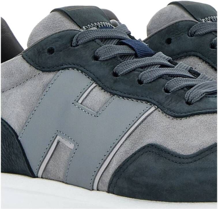 Hogan Suède Veterschoenen Grijs Gray Heren