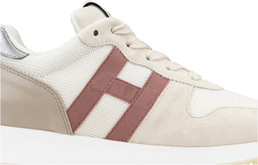 Hogan Suède Veterschoenen voor Dames Beige Dames