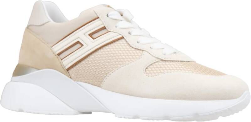 Hogan Suède Veterschoenen voor Dames Beige Dames