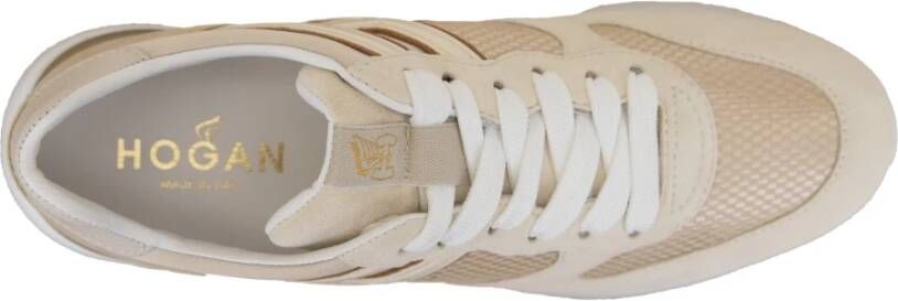 Hogan Suède Veterschoenen voor Dames Beige Dames