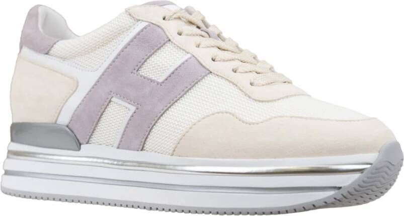 Hogan Suède Veterschoenen voor dames Beige Dames