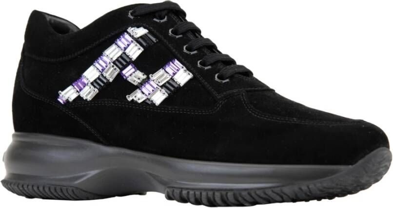 Hogan Suède Veterschoenen voor dames Black Dames