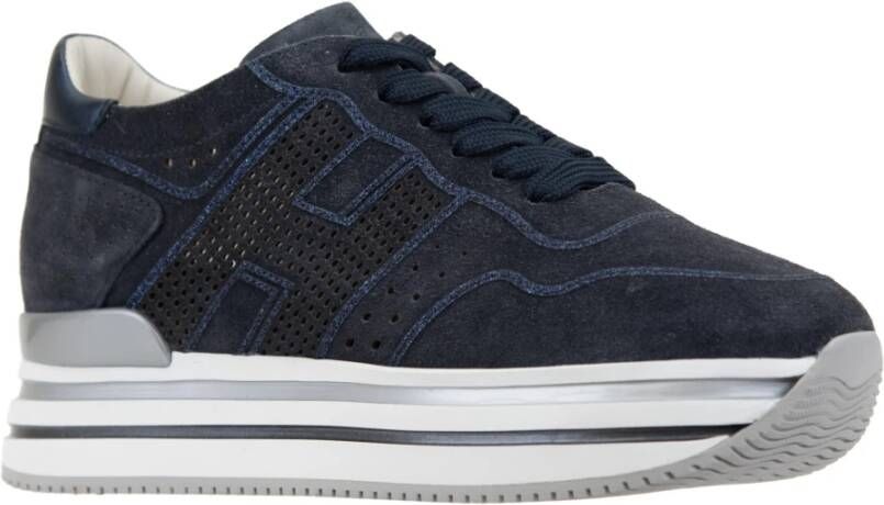 Hogan Suède Veterschoenen voor Dames Blue Dames