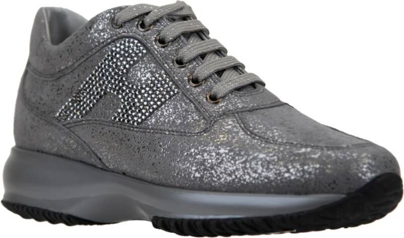 Hogan Suède Veterschoenen voor Dames Gray Dames