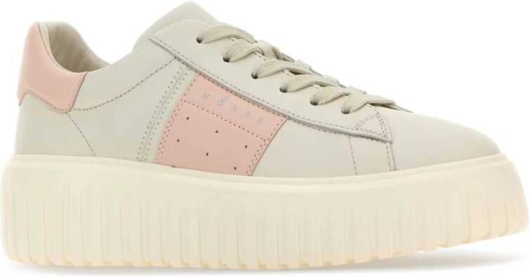 Hogan Tweekleurige leren sneakers met H-Stripes Multicolor Dames