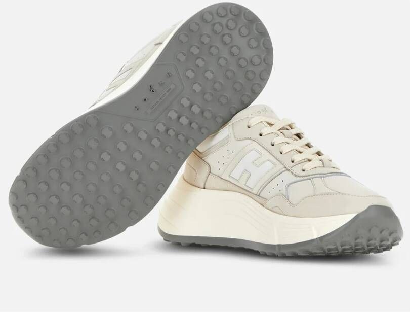 Hogan Verhoogde Platform Sneakers Beige Dames