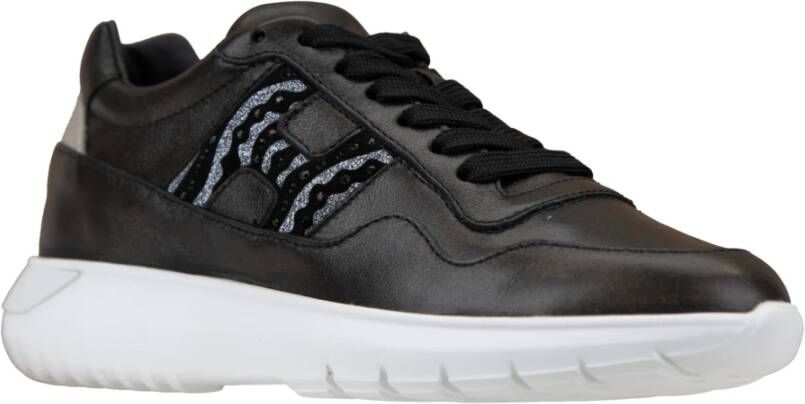 Hogan Veters Dames Leren Sneakers Black Dames