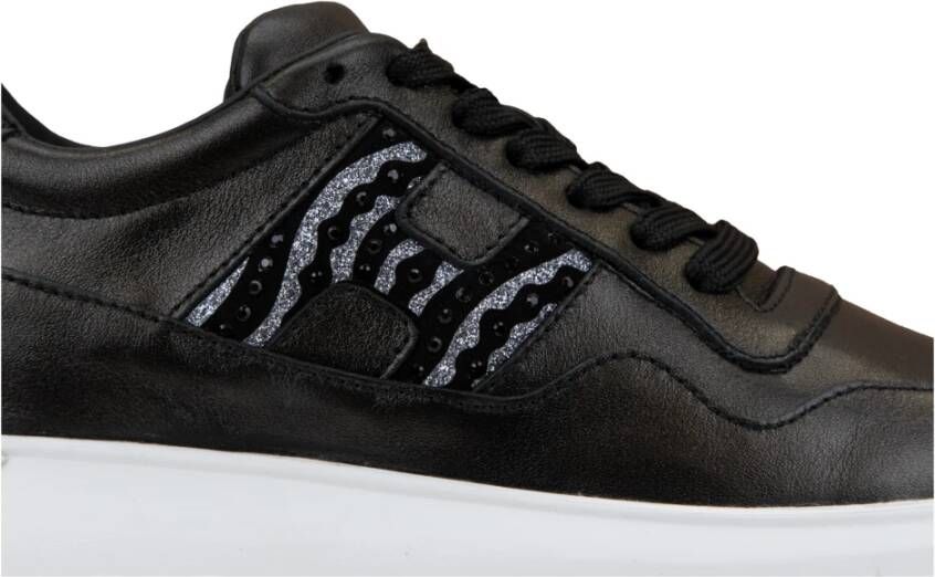 Hogan Veters Dames Leren Sneakers Black Dames