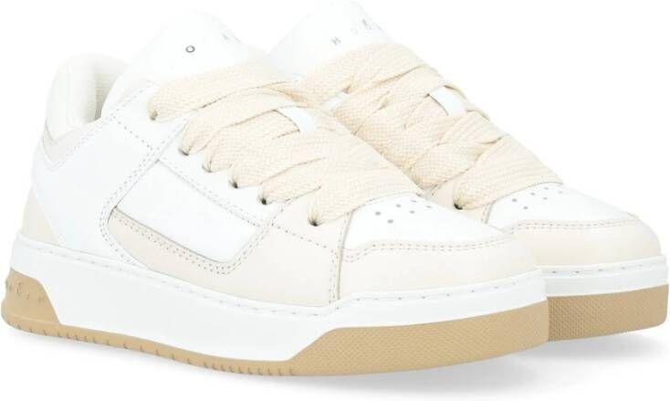 Hogan Veterschoenen van Zwart Leer White Dames