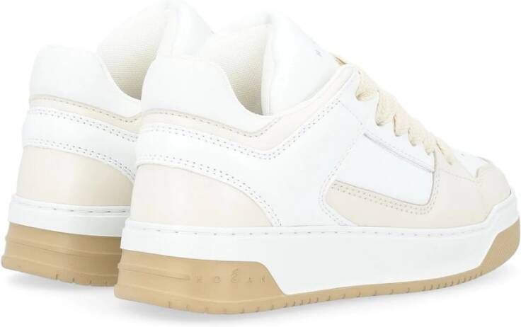 Hogan Veterschoenen van Zwart Leer White Dames