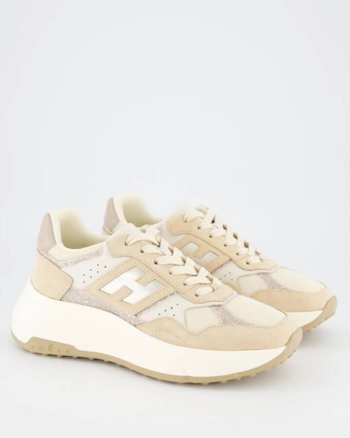 Hogan Veterschoenen voor dames Beige Dames