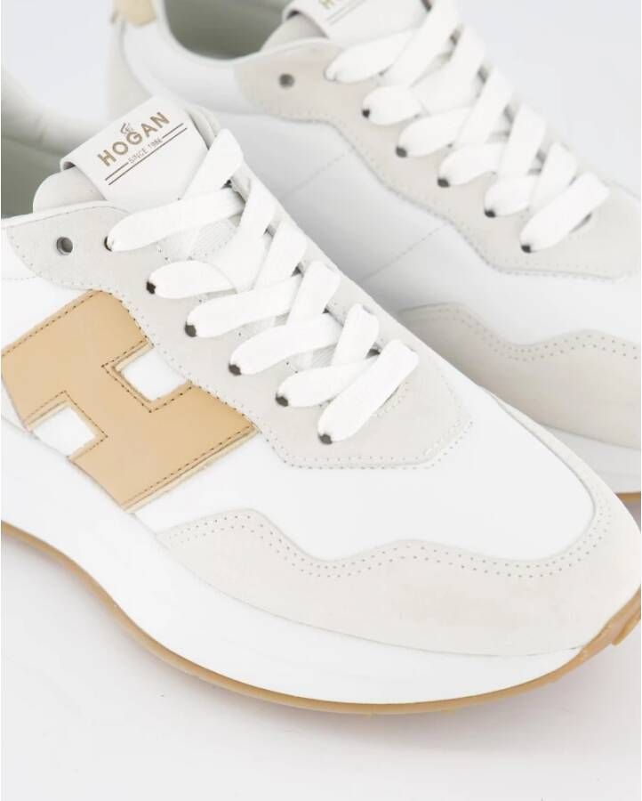 Hogan Vetersluiting Patch Sneakers White Dames