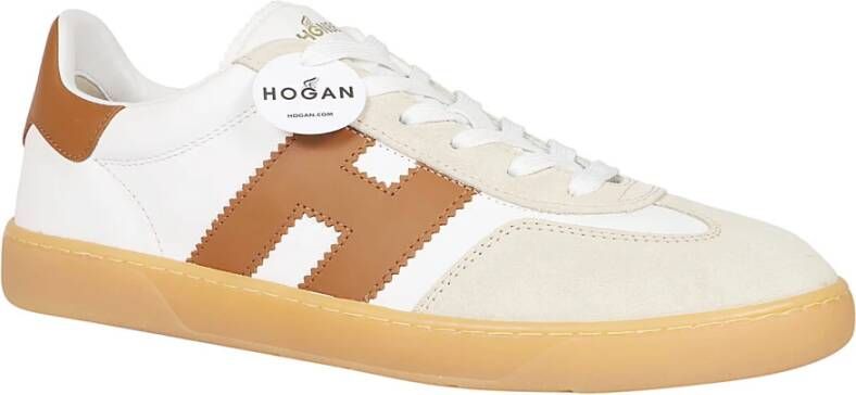 Hogan Wit Blauw Leren Sneakers Multicolor Heren